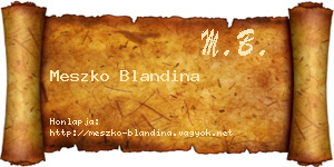 Meszko Blandina névjegykártya